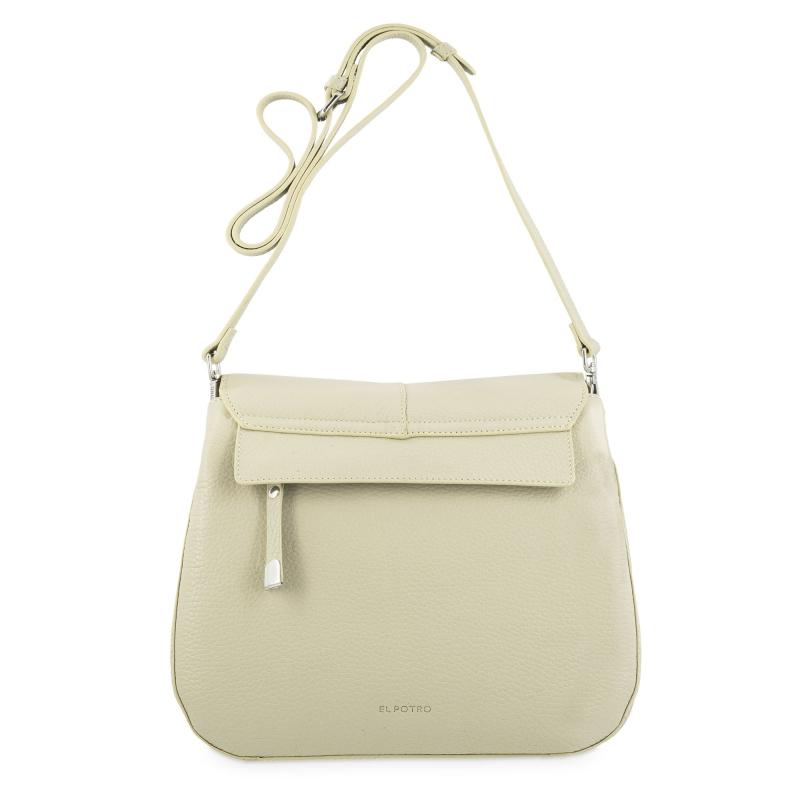 El potro Bolso solapa piel vacuno color beige-Iris Precios de Black Friday