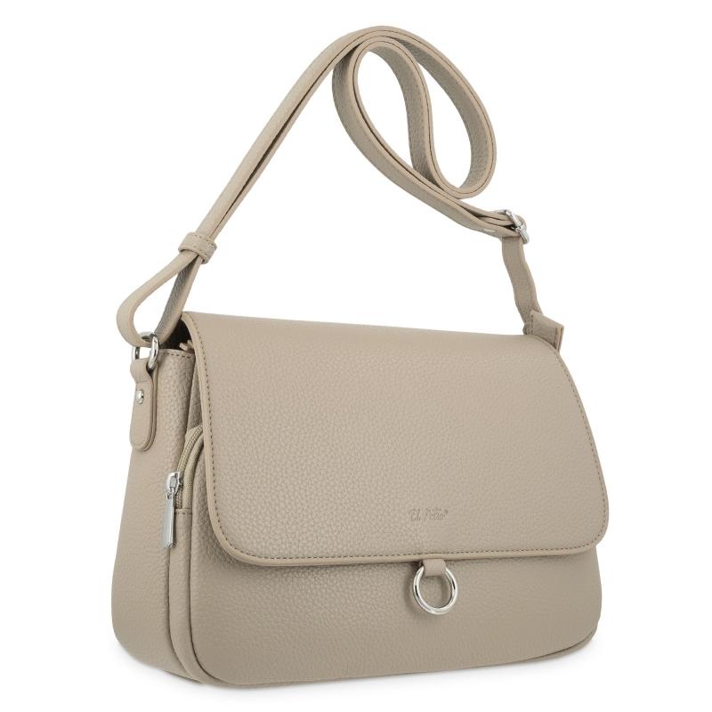 El potro Bolso solapa grande bandolera de El Potro color almendra-Siena Descuento por venta flash
