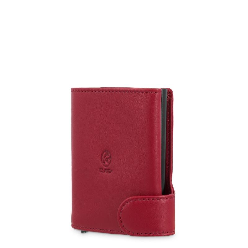 El potro Tarjetero protector en piel vacuno color rojo bostón-E L P O T R O 2025