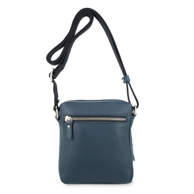 El potro Bolso Bandolera pequeño hombre en piel vacuno color azul- Apache En oferta