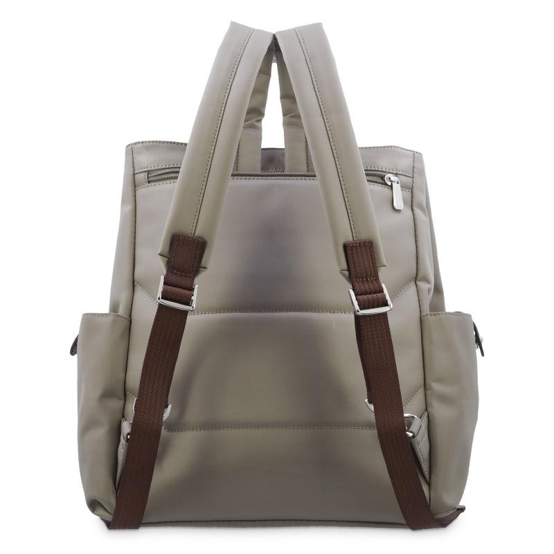 El potro Mochila bolso unisex en lona taupe y piel vacuno cuero-Paris Rebajas top