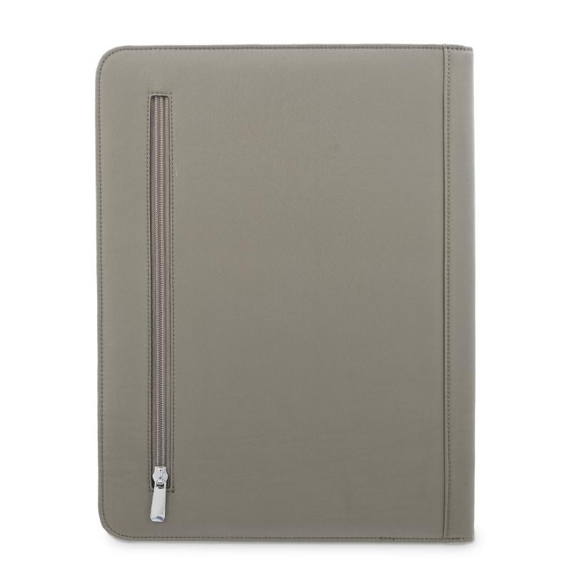 El potro Porta documentos unisex en lona taupe y piel vacuno color cuero-Paris ÚLTIMAS EDICIONES
