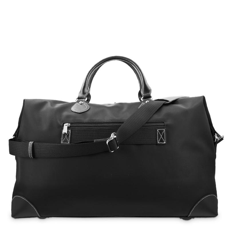 El potro Bolso de viaje unisex en lona negro y piel vacuno color negro-Paris Envío internacional gratuito