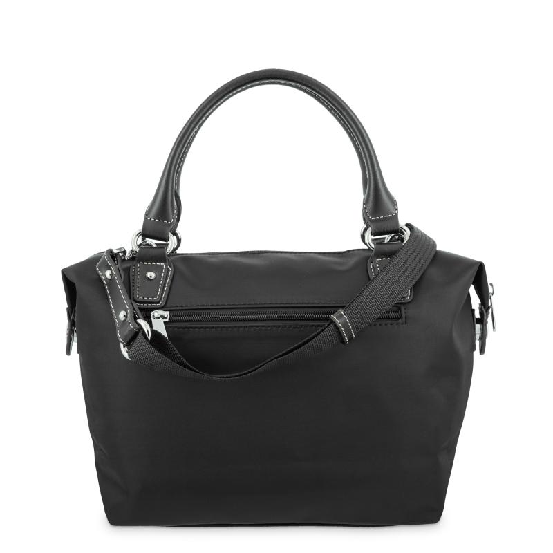 El potro Bolso Tote mujer en lona y piel vacuno color negro-Paris Limitado a 3 días