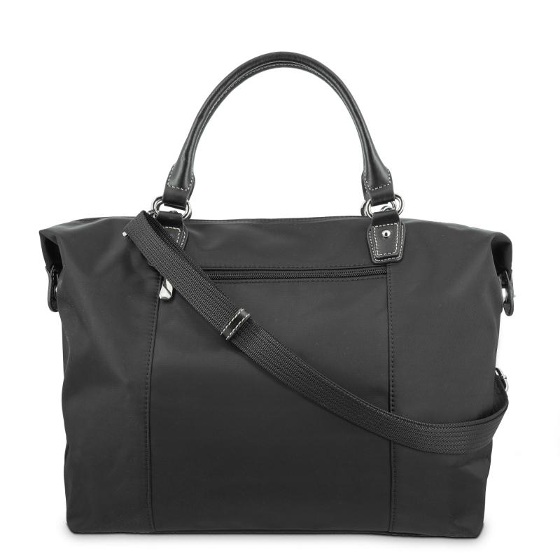 El potro Bolso Tote mujer en lona y piel vacuno color negro-Paris En oferta