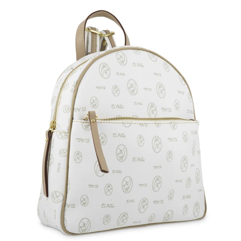 El potro Mochila mediana de color blanco-EL POTRO Grandes ahorros