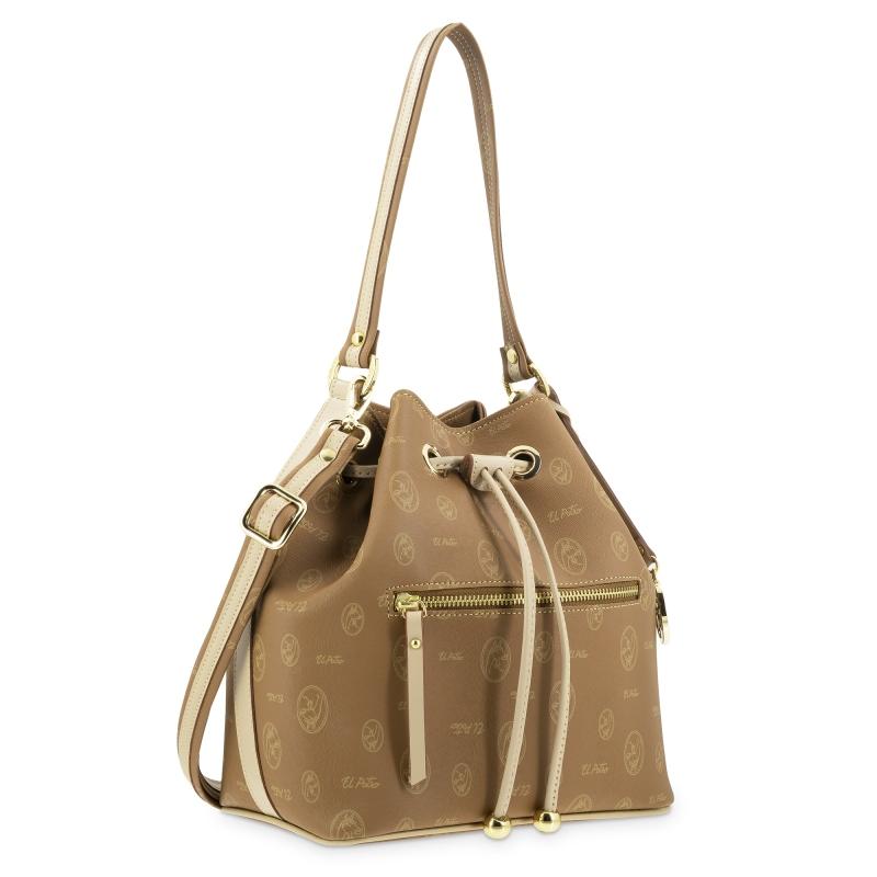El potro Bolso saco mujer en lona cuero y piel vacuno cuero-Vintage Rebajas de fin de temporada