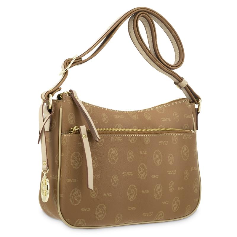 El potro Bolso Bandolera mujer en lona y piel vacuno color cuero - Vintage Devoluciones gratuitas