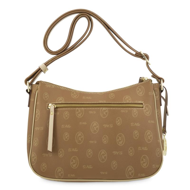 El potro Bolso Bandolera mujer en lona y piel vacuno color cuero - Vintage Devoluciones gratuitas