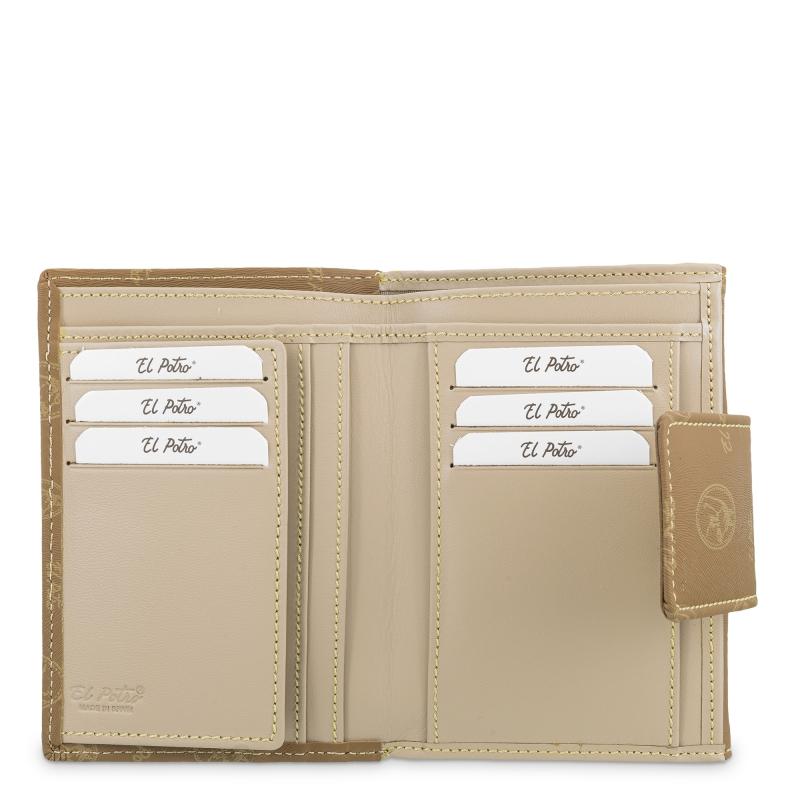 El potro Cartera mujer en lona y piel vacuno color cuero - Vintage Outlet online
