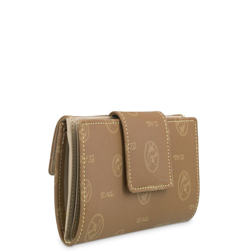 El potro Cartera mujer en lona y piel vacuno color cuero - Vintage Outlet online