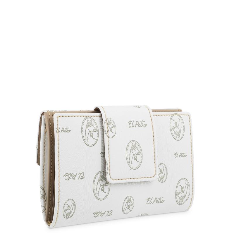 El potro Cartera mujer en lona y piel vacuno color blanco - Vintage Rebajas