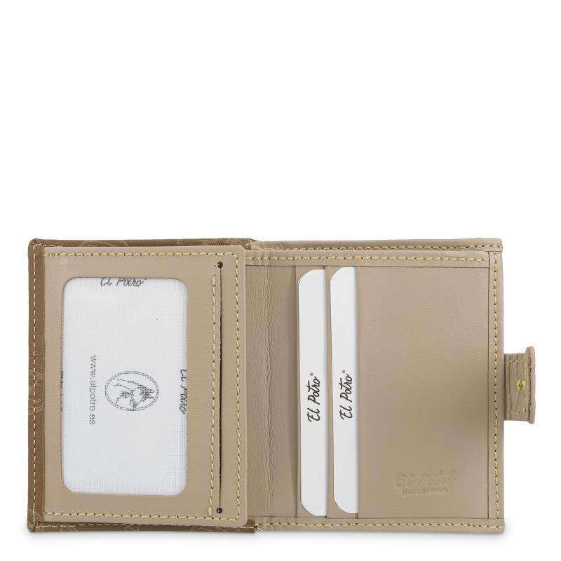 El potro Cartera mujer en lona y piel vacuno color cuero- Vintage Ofertas