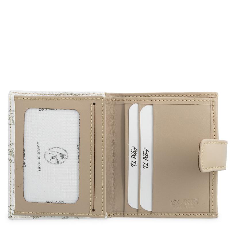 El potro Cartera mujer en lona y piel vacuno color blanco - Vintage Venta caliente