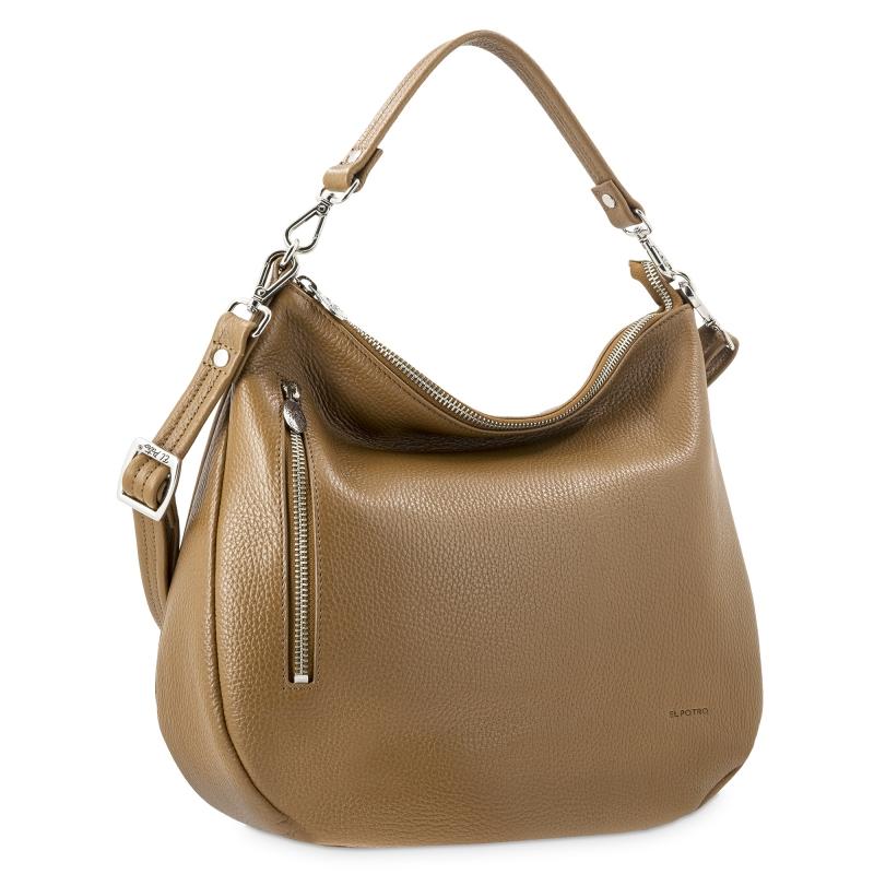 El potro Bolso Hobo mujer en piel vacuno color cuero - I R I S Mejor oferta
