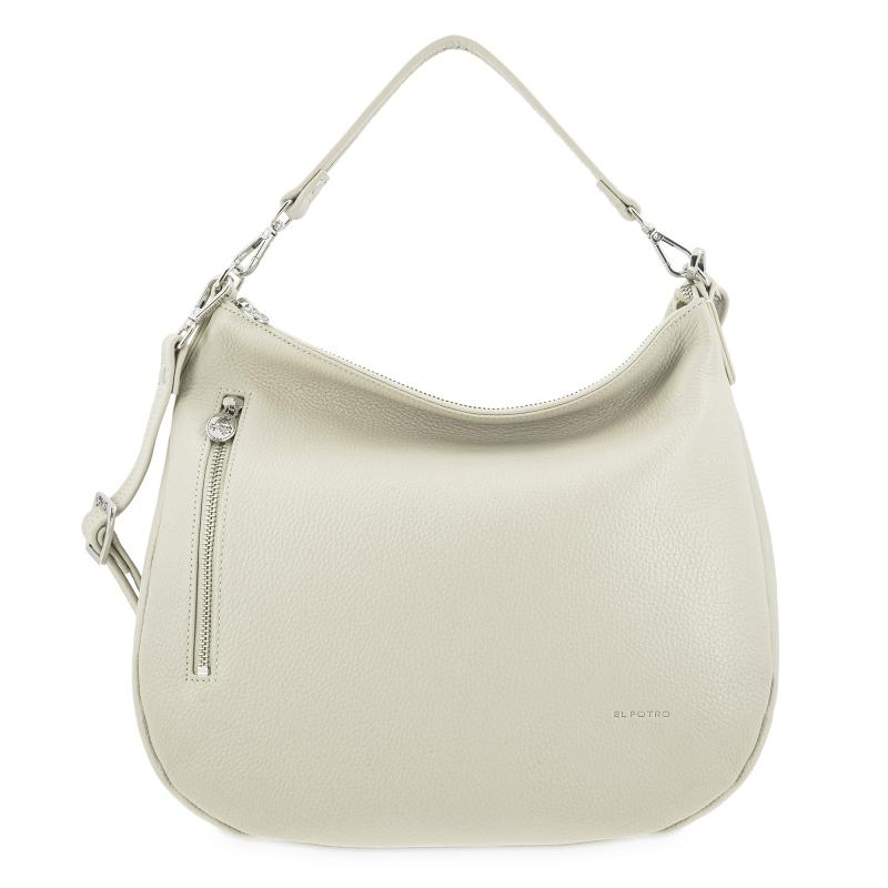 El potro Bolso Hobo mujer en piel vacuno color beige - I R I S Rebajas online