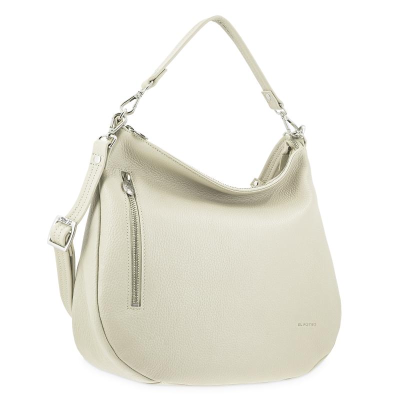 El potro Bolso Hobo mujer en piel vacuno color beige - I R I S Rebajas online