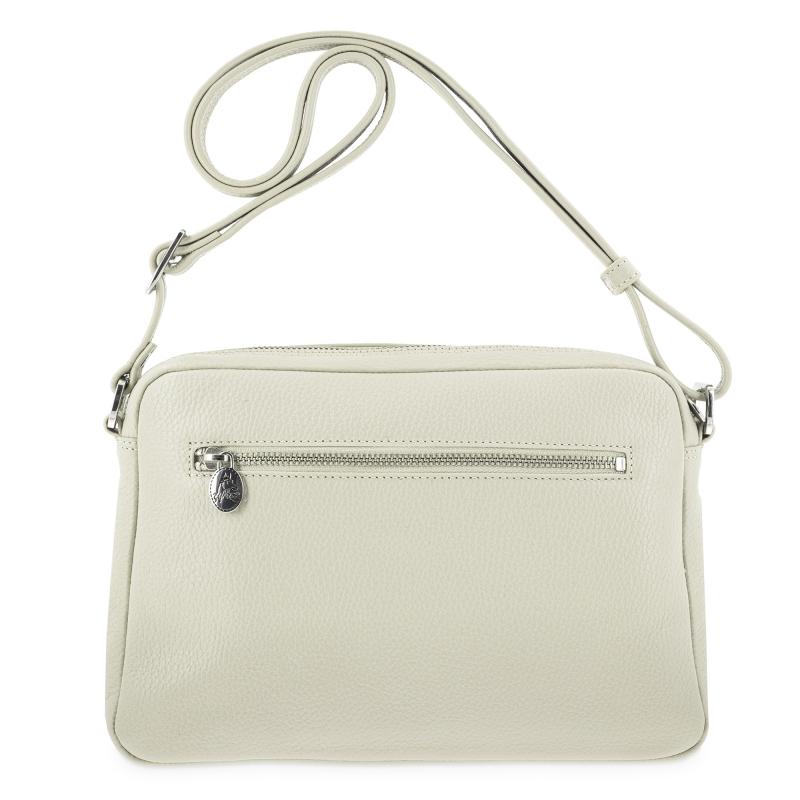 El potro Bolso bandolera grande de 3 cremalleras mujer en piel vacuno color beige- I R I S Últimos 3 días