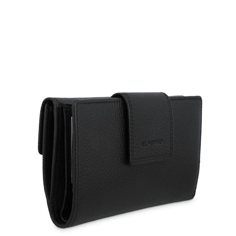 El potro Cartera de mujer grande en piel vacuno color negro - I R I S Liquidación
