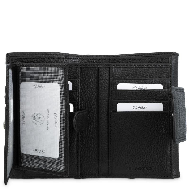 El potro Cartera de mujer mediana en piel vacuno color negro - I R I S Limitado a 3 días