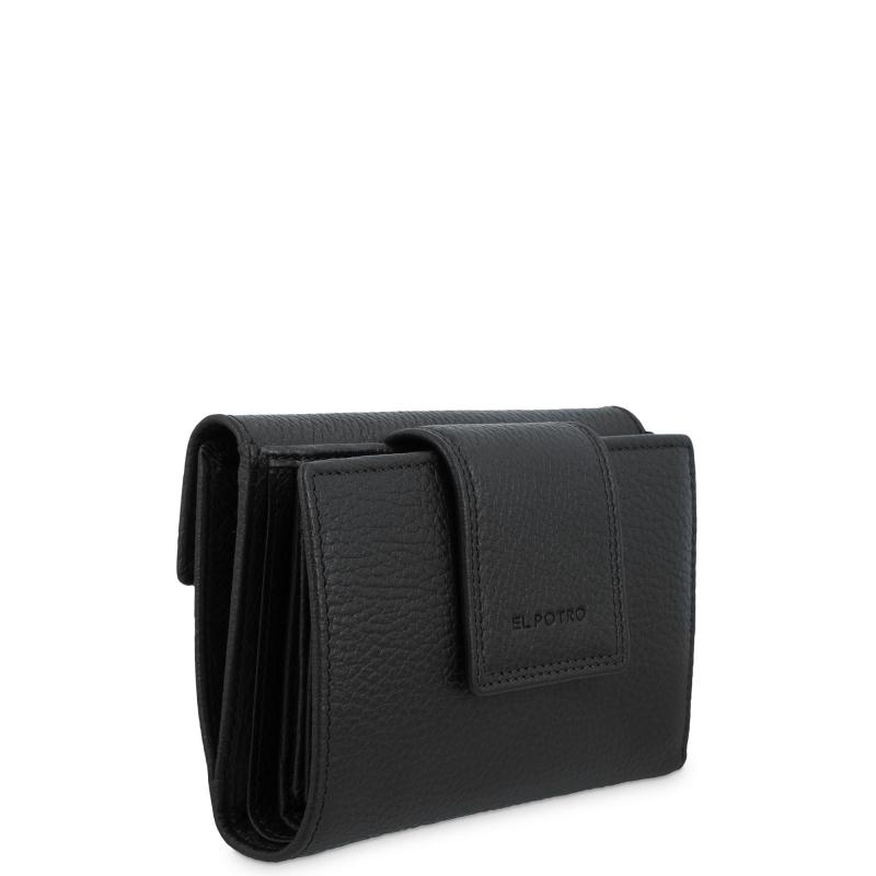 El potro Cartera de mujer mediana en piel vacuno color negro - I R I S Limitado a 3 días