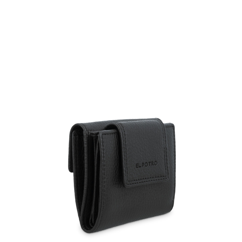 El potro Cartera de mujer pequeña en piel vacuno color negro - I R I S En oferta