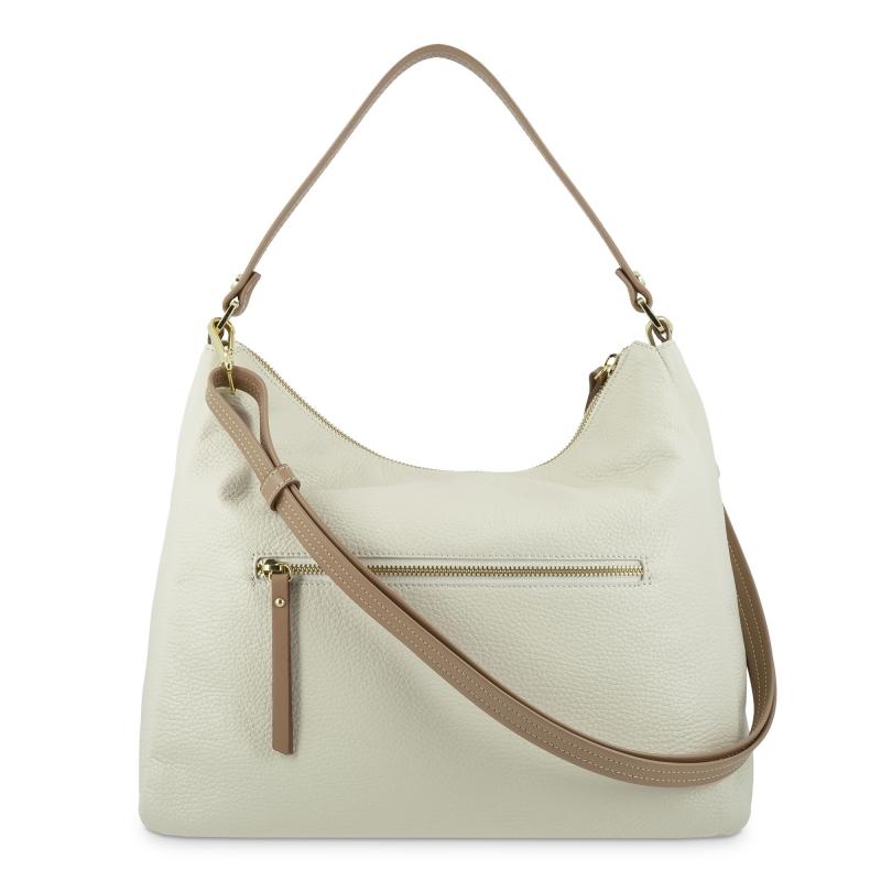 El potro Bolso Hobo de mujer en piel vacuno color ivory- Oasis Ofertas de temporada