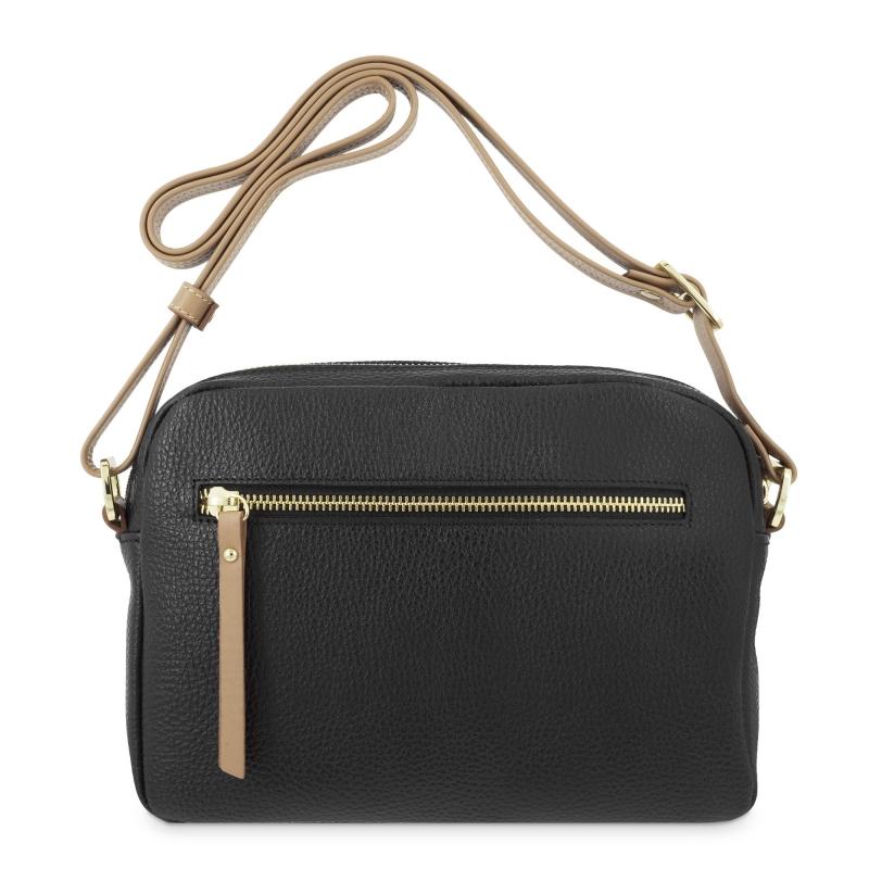 El potro Bolso bandolera de mujer en piel vacuno color negro - Oasis Rebajas de fin de temporada