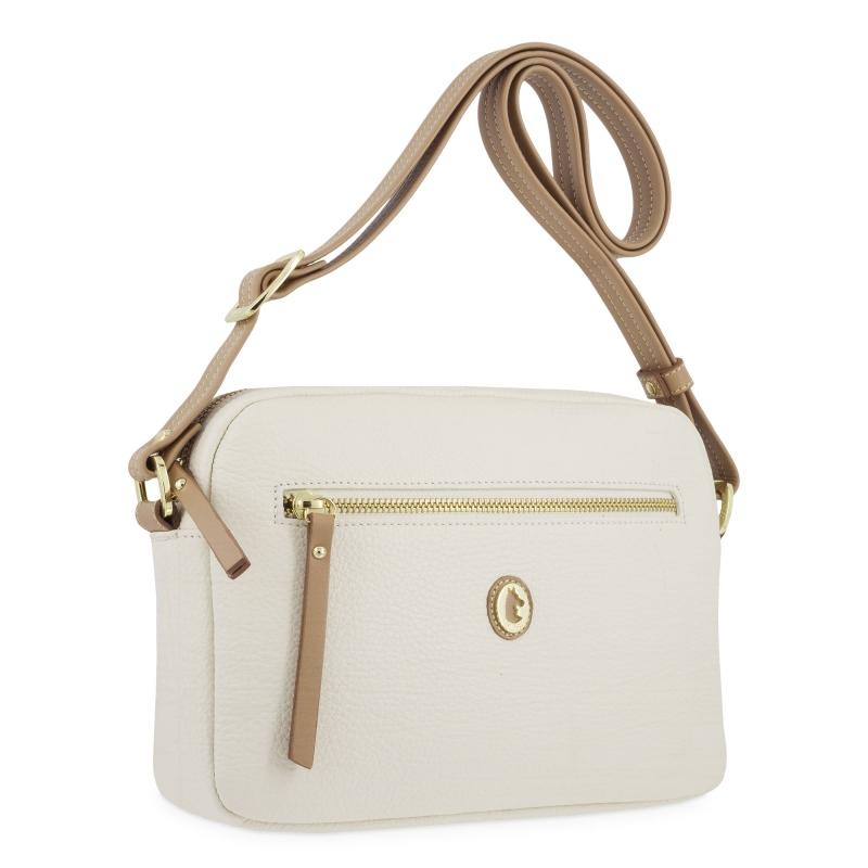 El potro Bolso bandolera de mujer en piel vacuno color ivory- Oasis Precio ultrabajo
