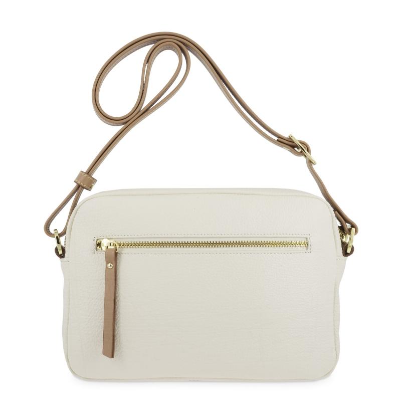 El potro Bolso bandolera de mujer en piel vacuno color ivory- Oasis Precio ultrabajo