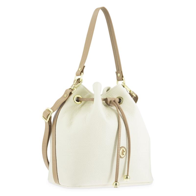 El potro Bolso Saco mujer en piel vacuno color ivory - Oasis 2025