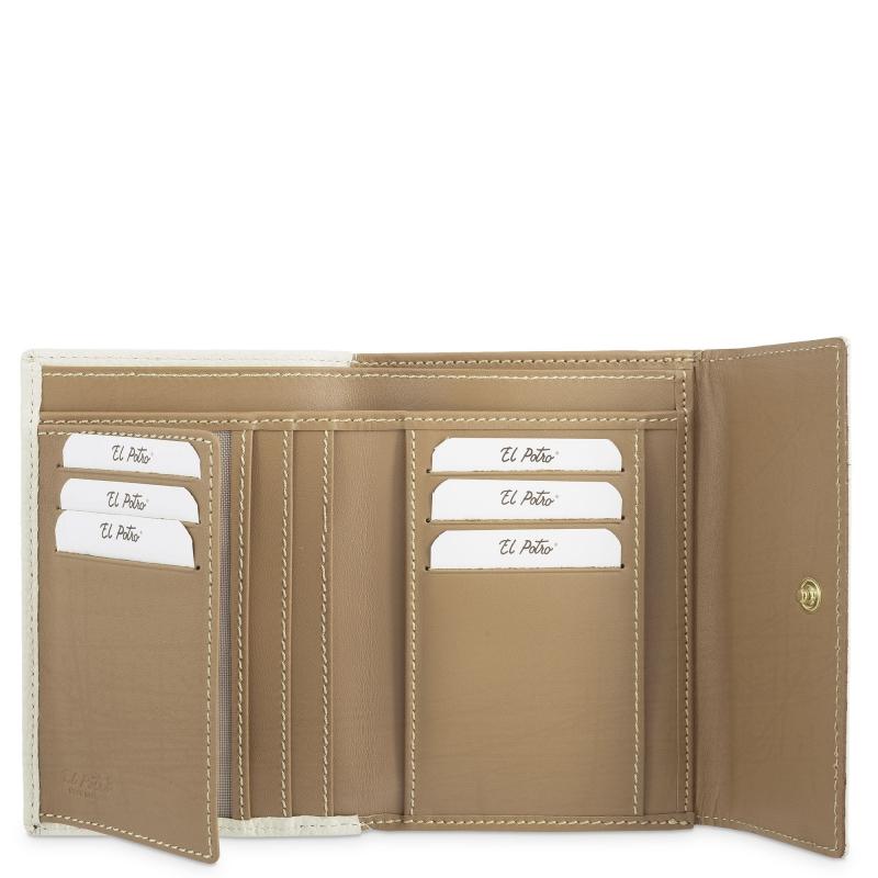 El potro Cartera mediana mujer en piel vacuno color ivory-El Potro Outlet online