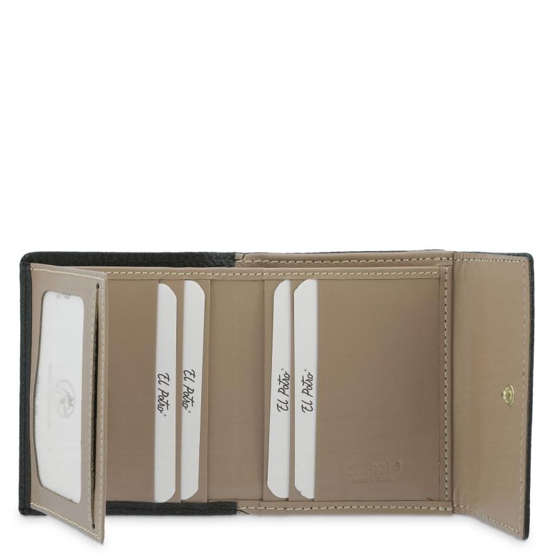 El potro Cartera pequeña mujer en piel vacuno color negro-El Potro Rebajas