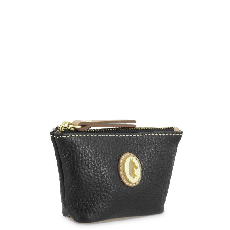 El potro Monedero Llavero mujer en piel vacuno color negro -Oasis Gran oferta