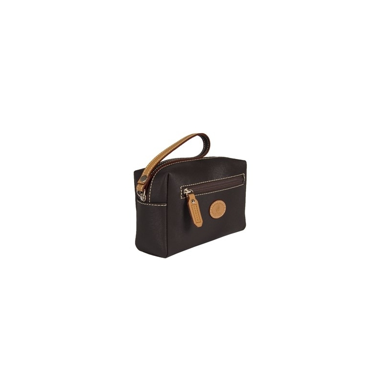 El potro Monedero mujer en lona y piel vacuno color marrón - Base Oferta especial de fábrica