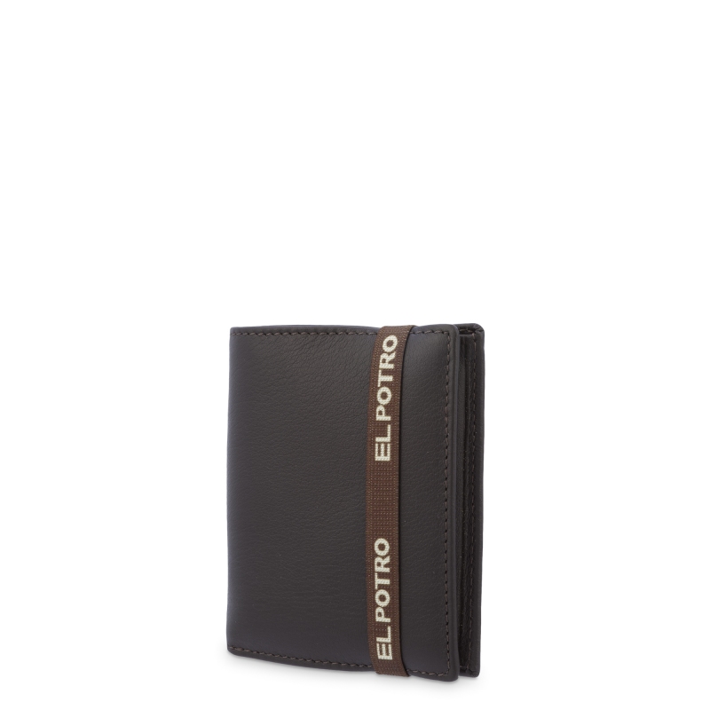 El potro Cartera tarjetero en piel vacuno color marrón-El Potro En oferta