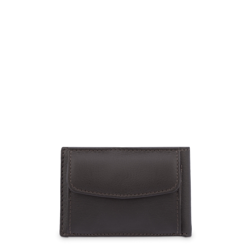 El potro Cartera pequeña con monedero exterior en piel vacuno color marrón-El Potro Libre de impuestos