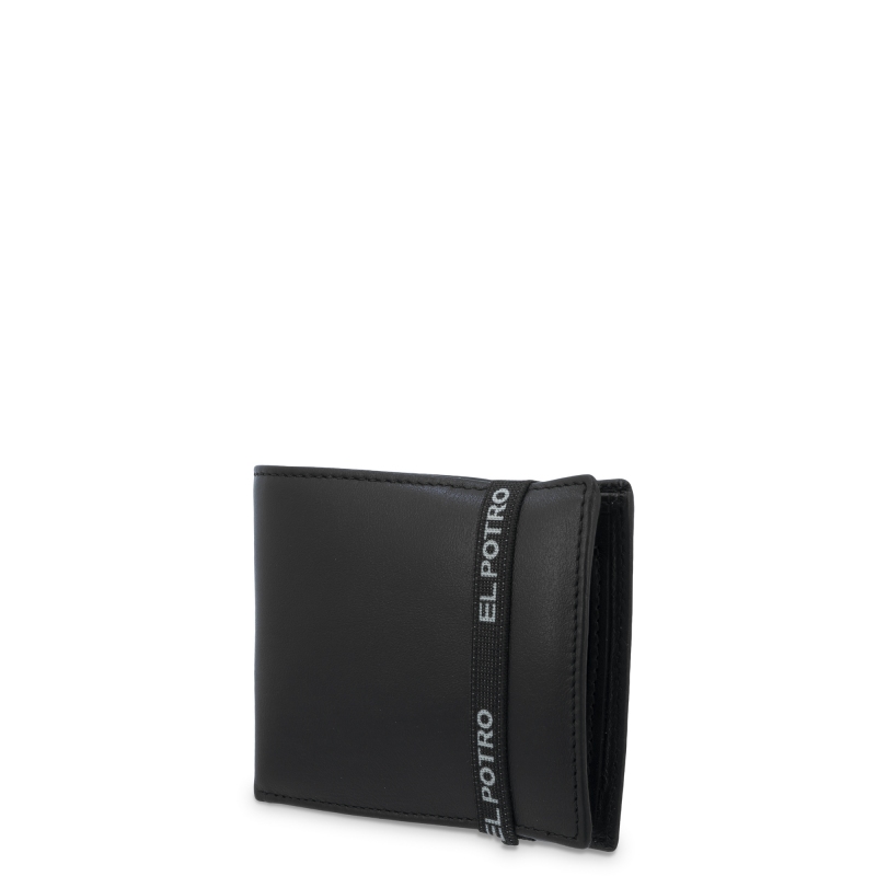 El potro Cartera tarjetero interior en piel vacuno color negro-El Potro Descuentos del mes