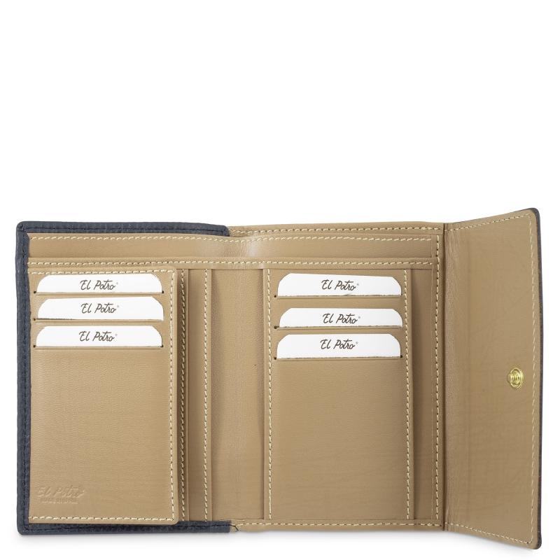 El potro Cartera mediana mujer en piel vacuno color azul-El Potro Oferta exclusiva