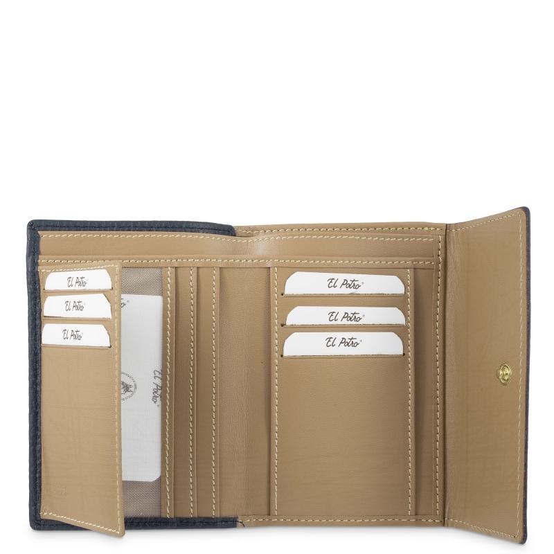 El potro Cartera mediana mujer en piel vacuno color azul-El Potro Oferta exclusiva
