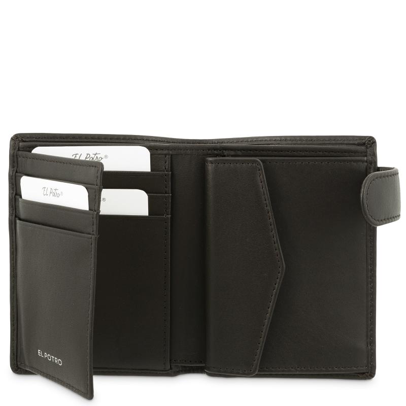 El potro Cartera billetera tarjetero con monedero interior en piel vacuno color marrón- El Potro Liquidación