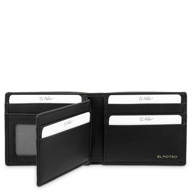 El potro Cartera tarjetero en piel vacuno color negro-ELPOTRO Mejor oferta