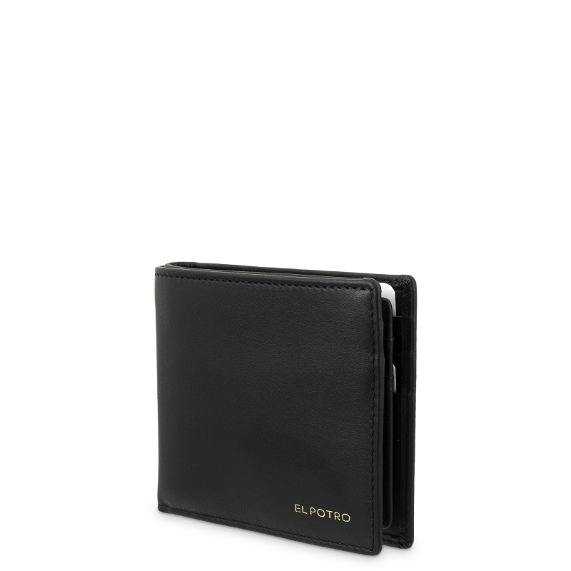 El potro Cartera tarjetero en piel vacuno color negro-ELPOTRO Mejor oferta