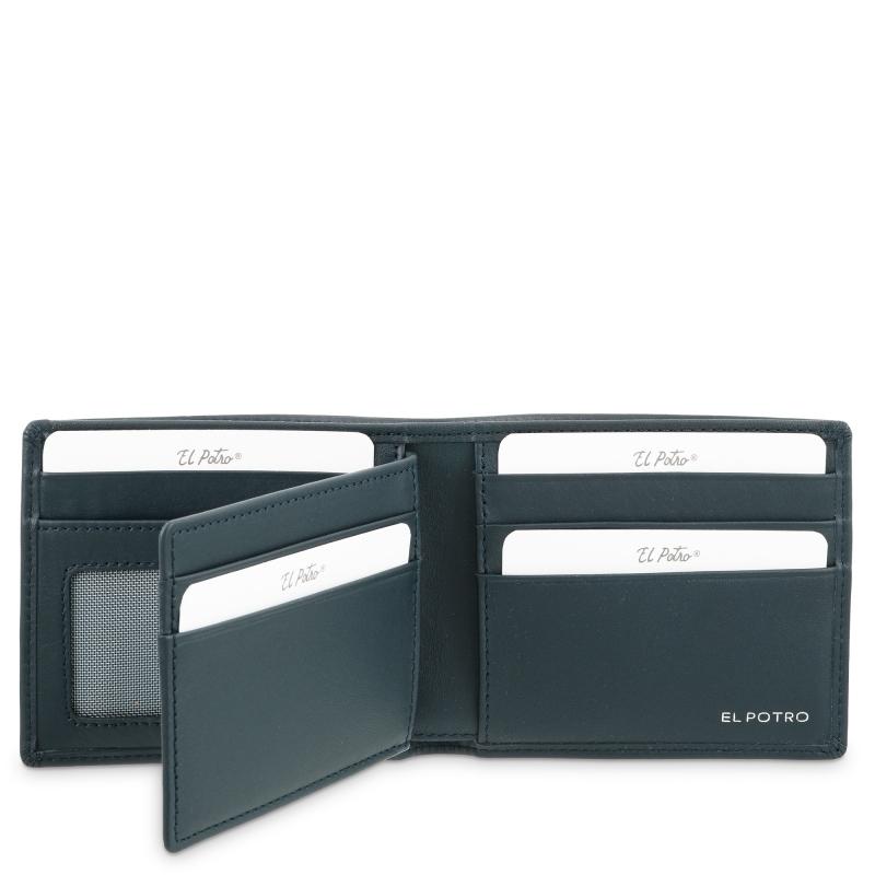 El potro Cartera tarjetero en piel vacuno color azul-ELPOTRO Rebajas top