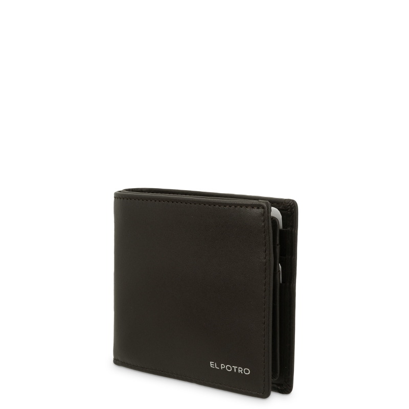 El potro Cartera tarjetero en piel vacuno color marrón-ELPOTRO Envío gratis