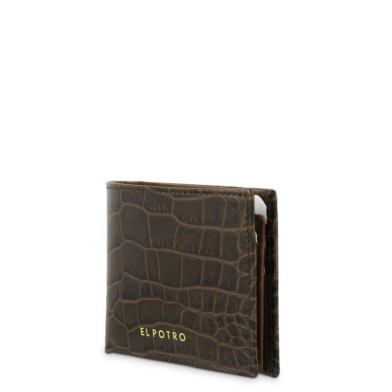 El potro Cartera billetera tarjetero hombre en piel vacuno color marrón-Coco ÚLTIMAS EDICIONES