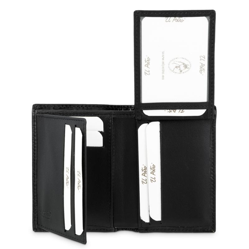 El potro Cartera hombre en piel vacuno color negro-Coco Últimos 2 días