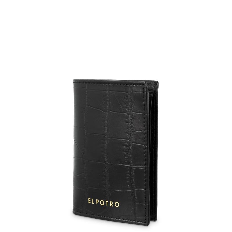 El potro Cartera hombre en piel vacuno color negro-Coco Últimos 2 días