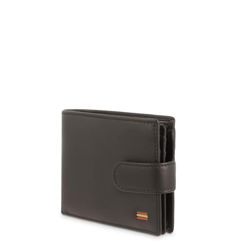 El potro Cartera monedero interior de hombre en piel vacuno marrón nación-E L P O T R O Precio de fábrica