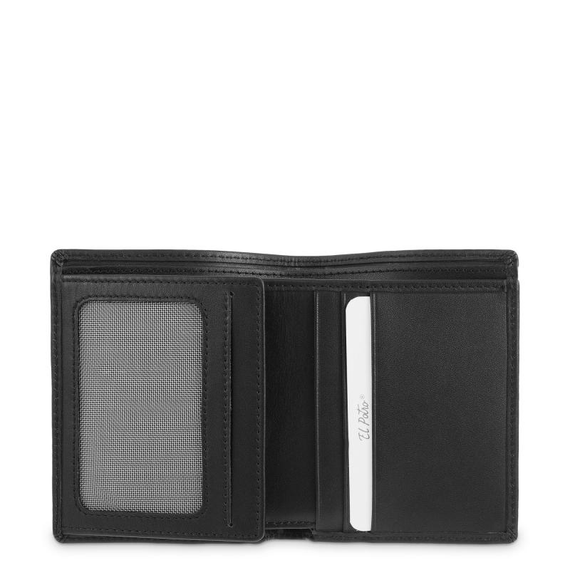 El potro Cartera tarjetero de hombre en piel vacuno negro nación-E L P O T R O Solo queda un día